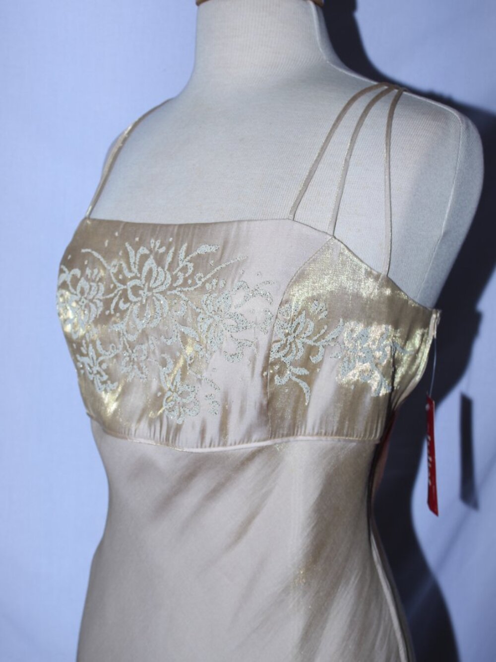 Juliet #1937 Floor Length Formal Evening Gown-Size 2X-GOLD-NWT - Picture 4 of 6